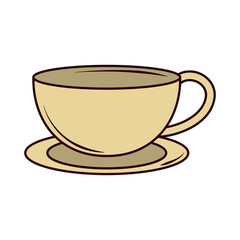hot tea beverage breakfast line and fill icon