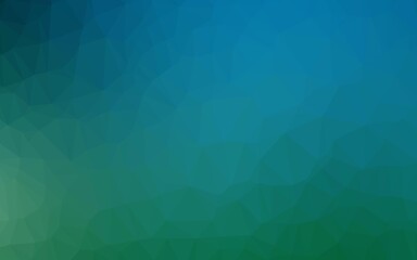 Light Blue, Green vector polygon abstract background.
