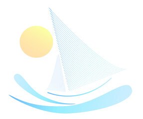 illustration logo sail for web design 