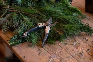 How to prepare christmas advent wreath from natural components