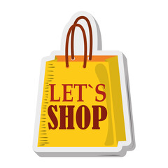 bag lets shop sticker funny cartoon design