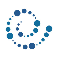 spiral shapes with dots different sizes