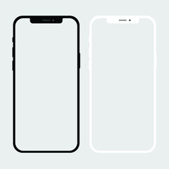 Smartphone vector. Template of screenshots frame
