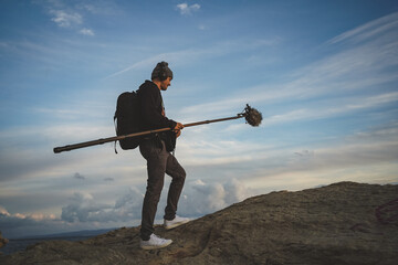 Boom Operator on the coast of Split