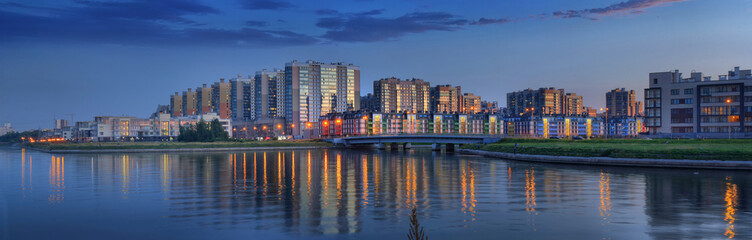 Fototapeta na wymiar New buildings in the South-West of Saint Petersburg
