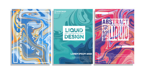 Cover background liquid cover design template