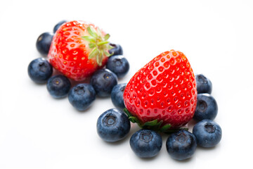 イチゴとブルーベリー