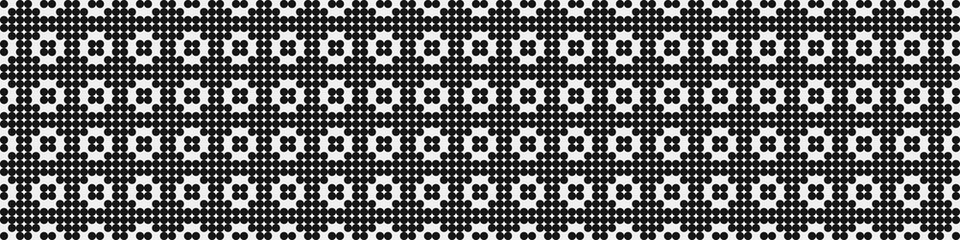 Fototapeta premium Abstract Cross Pattern Dots Logo generative computational art illustration