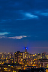 Fototapeta na wymiar Belgrade colorfull sunset