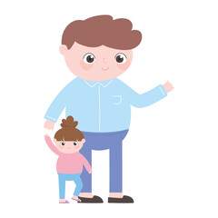 pregnancy and maternity, dad playing her little daughter