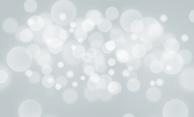 Gray abstract background. white light and snowflakes bokeh winter for Christmas new year blurred beautiful shiny lights use for card banner wallpaper backdrop and your product.