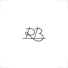 RB logo initial curly letter