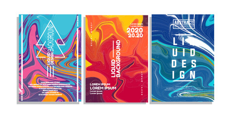 Cover background liquid cover design template