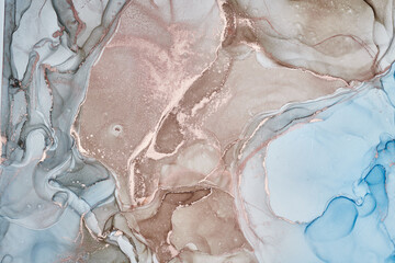 Fluid Art . Abstract colorful background, wallpaper. Mixing acrylic paints. Modern art. Marble texture. Alcohol ink colors  translucent