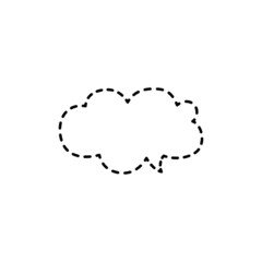 Speech bubble / speech balloon or chat bubble vector icon for apps and websites