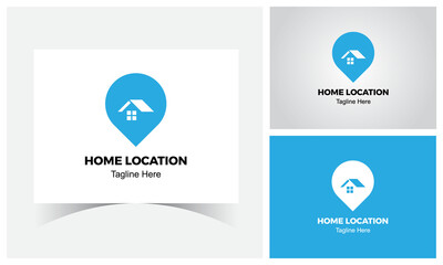 Home Location Logo Design Template. Map of House. Find House. Find Resident Hotel