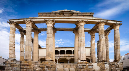 Obraz premium Buildings from the Roman era of the city of Merida in Spain