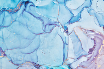Naklejka premium Fluid Art . Abstract colorful background, wallpaper. Mixing acrylic paints. Modern art. Marble texture. Alcohol ink colors translucent