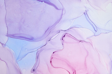 Fototapeta premium Fluid Art . Abstract colorful background, wallpaper. Mixing acrylic paints. Modern art. Marble texture. Alcohol ink colors translucent