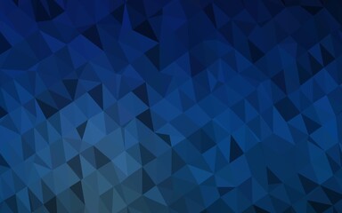 Dark BLUE vector blurry triangle pattern.