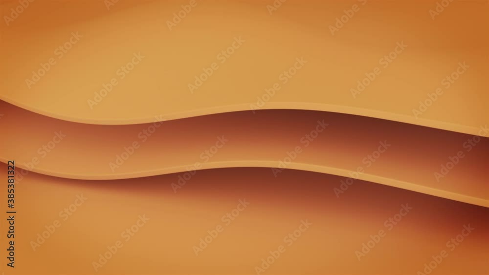 Wall mural simple orange animated wave background