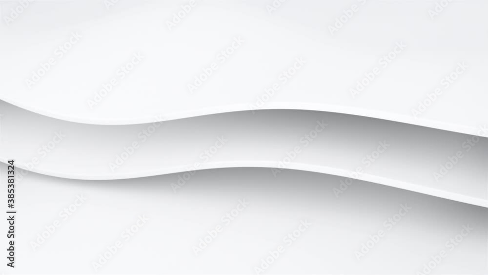 Wall mural white wave simple animated background