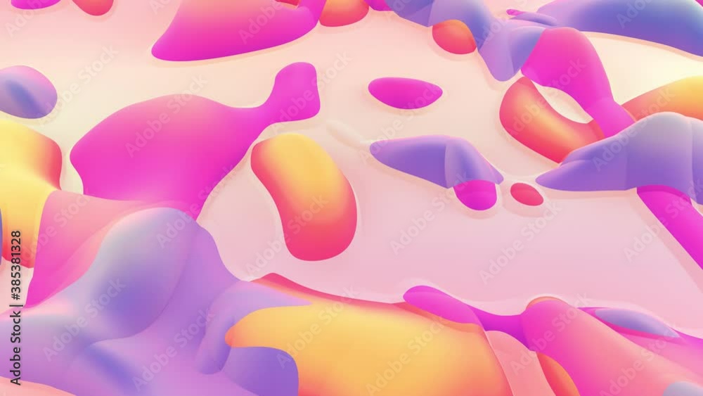 Wall mural colorful morphing shapes, animated background