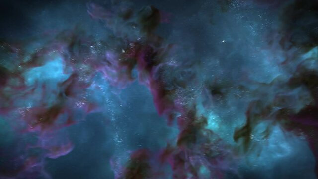 Blue and purple nebula background, animated