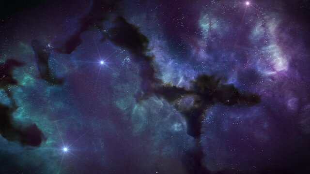 Purple nebula background, animation