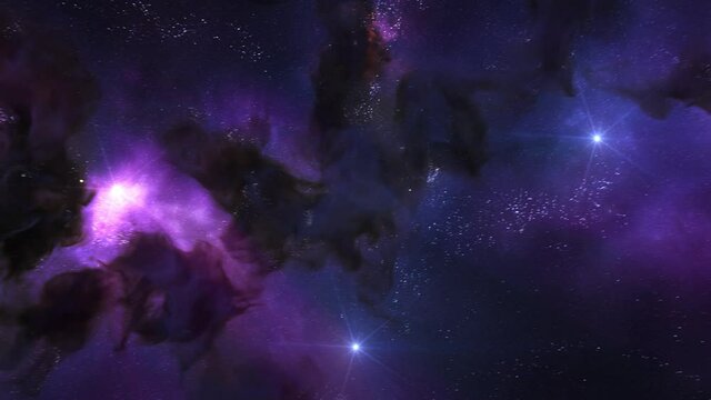 Purple nebula background, animation