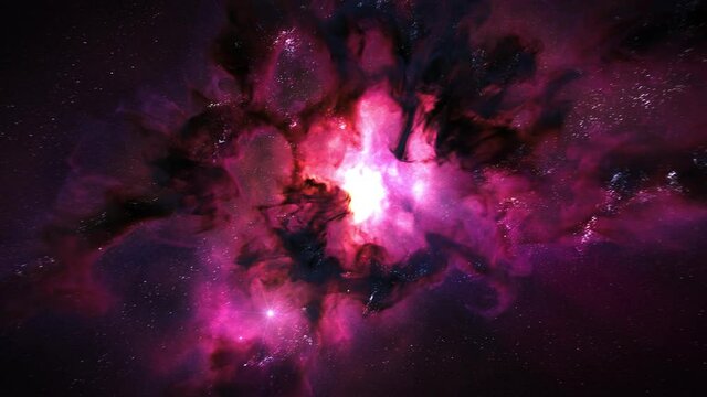 Pink and blue nebula animated background