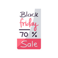 Balck friday discount label. Black friday icon - Vector