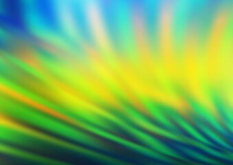 Dark Blue, Yellow vector blurred shine abstract template.