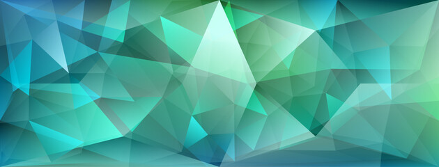Obraz premium Abstract crystal background with refracting of light and highlights in light blue colors