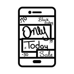 Black friday label with percent discount - Vector