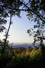 Obraz na płótnie Canvas Paisagem natural intocada na região da Serra da Cantareira, Brasil