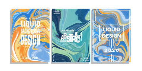 Cover background liquid cover design template