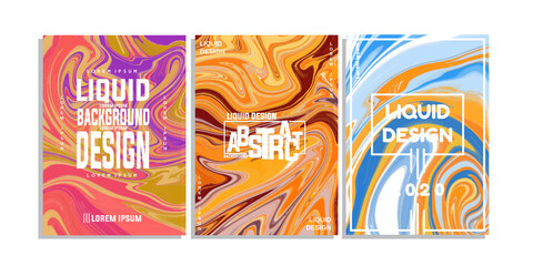 Cover background liquid cover design template