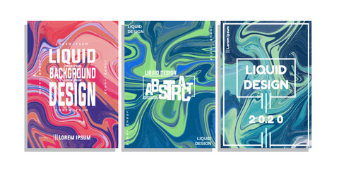 Cover background liquid cover design template