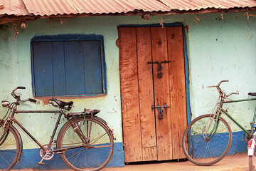 bikes in nebbi market
