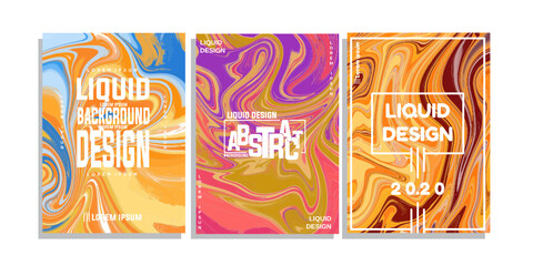 Cover background liquid cover design template