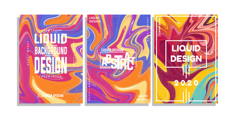 Cover background liquid cover design template
