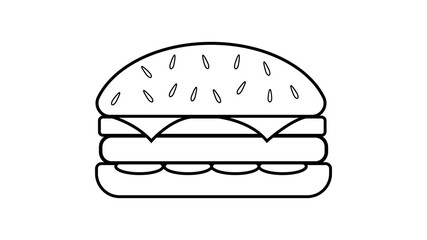 Fast food icon, vector simple black isolated illustration