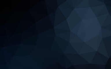 Dark BLUE vector triangle mosaic template.