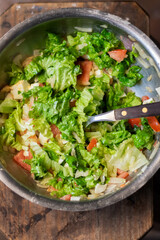 Big Vegan Salad Plate. Tomate and Lettuce