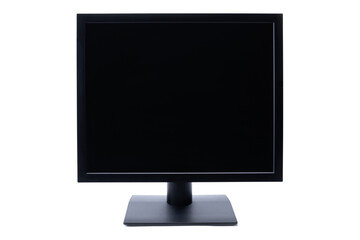 blank computer screen. desktop lcd monitor isolated on a white background. computer hardware
