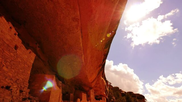 Mesa Verde National Park Time Lapse Cliff Palace Native American Ruins in Colorado USA
