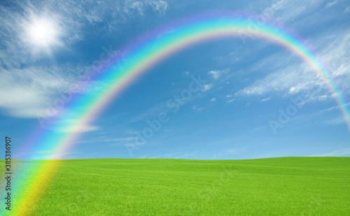 緑の草原と雲と虹と太陽 Wall Mural Wallpaper Murals Paylessimages 緑の草原と雲と虹と太陽 Wall Mural Wallpaper Murals Paylessimages