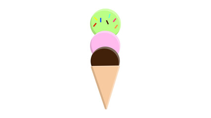 Ice cream on stick vector symbol icon design. Fruit, object