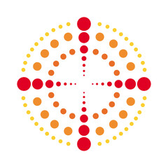 dots shape focus isolated white background